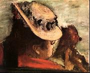 Edgar Degas Woman with a Dog_y oil painting